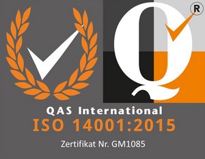 QAS International ISO 14001:2015 Zertifikat Nr. GM1085